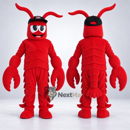 Lobster Mascot Costume - Red, Black Headband Lobster Mascot Costume - Red, Black Headband