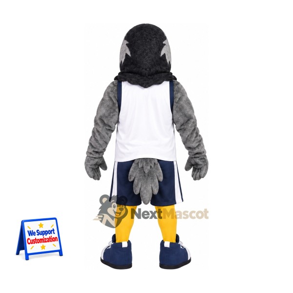 Hawk Mascot Costume - Gray, White Shirt Hawk Mascot Costume - Gray, White Shirt