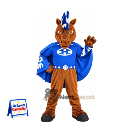 Horse Mascot Costume - Blue Uniform Horse Mascot Costume - Blue Uniform