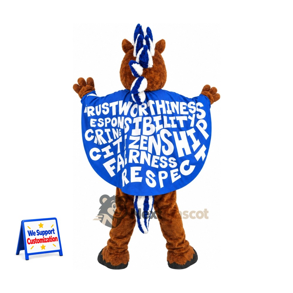 Horse Mascot Costume - Blue Uniform Horse Mascot Costume - Blue Uniform