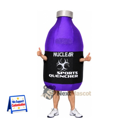 Bottle Mascot Costume - Purple, Black Label Bottle Mascot Costume - Purple, Black Label