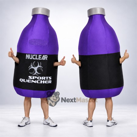 Bottle Mascot Costume - Purple, Black Label Bottle Mascot Costume - Purple, Black Label