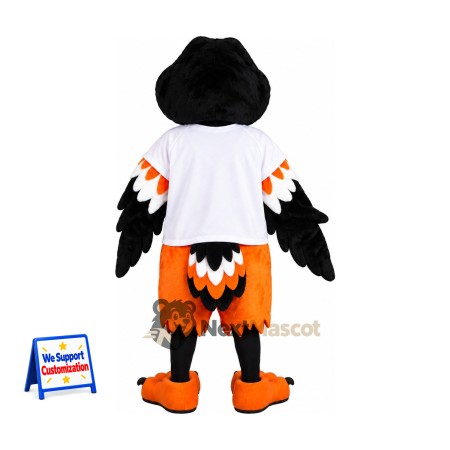 Oriole Mascot Costume - Black and Orange for Parades Oriole Mascot Costume - Black and Orange for Parades