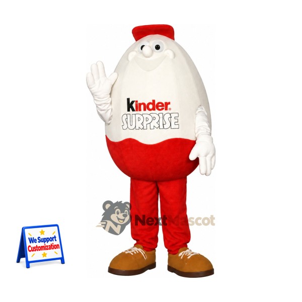 Chocolate Egg Mascot Costume - Red Legs