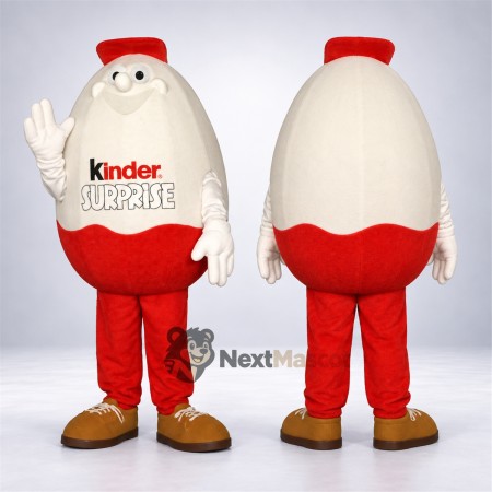 Chocolate Egg Mascot Costume - Red Legs Chocolate Egg Mascot Costume - Red Legs