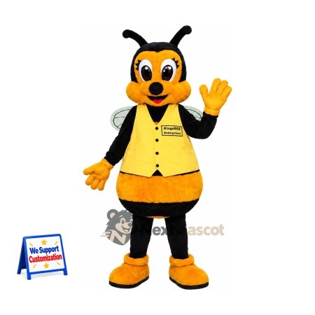 Bee Mascot Costume - Yellow Vest for Garden Events Bee Mascot Costume - Yellow Vest for Garden Events