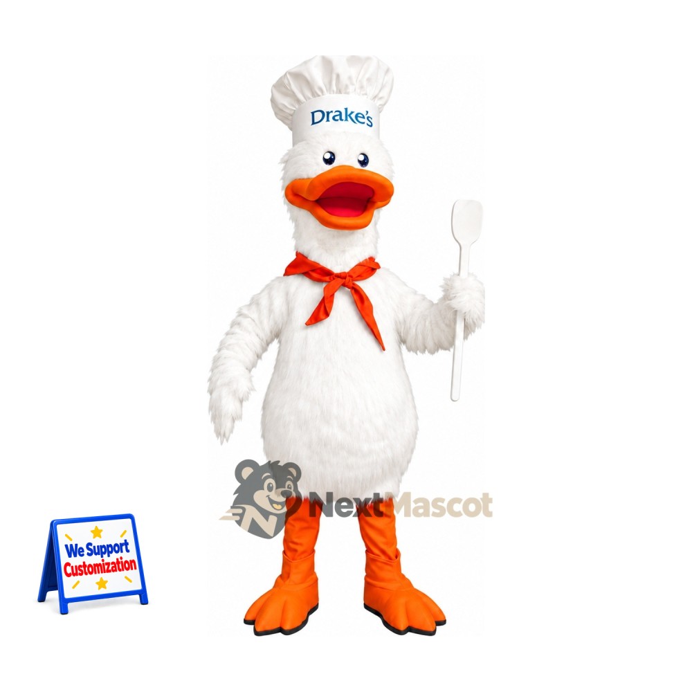 Duck Mascot Costume - Chef Style for Parades Duck Mascot Costume - Chef Style for Parades