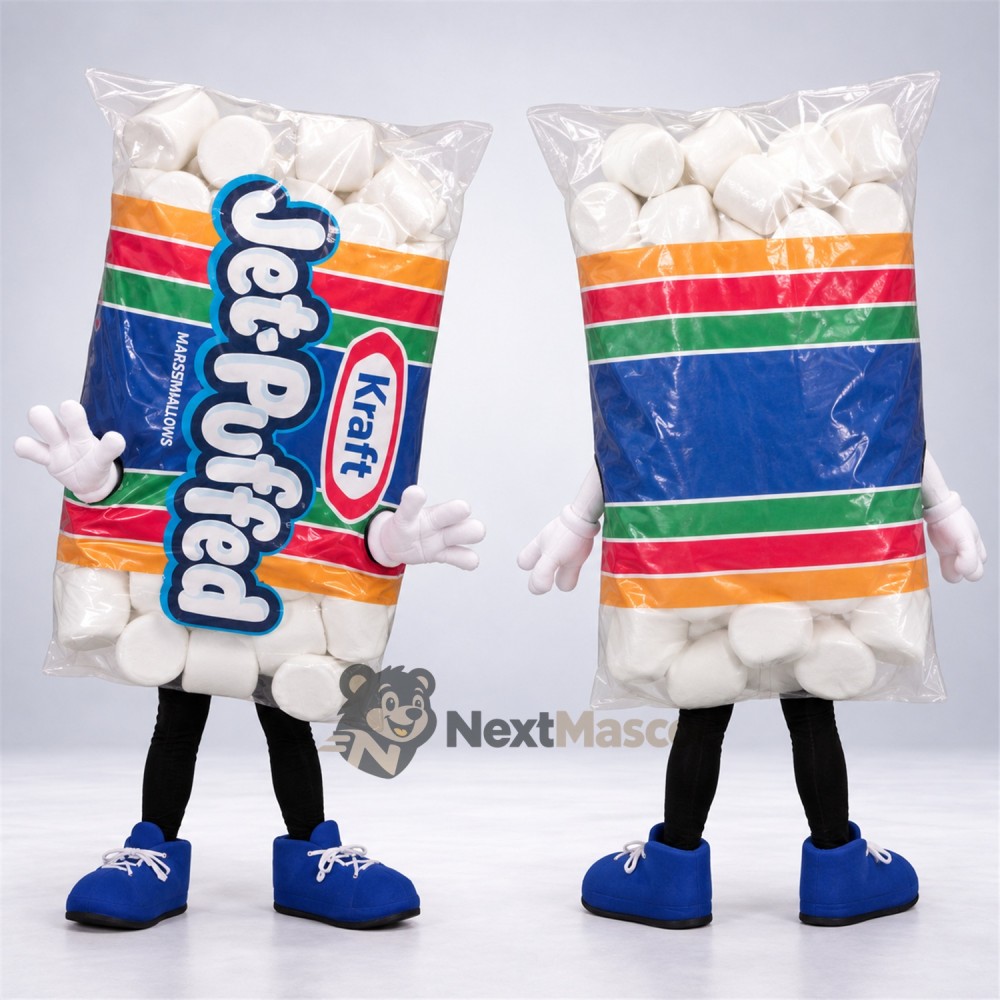 Marshmallow Bag Mascot Costume Marshmallow Bag Mascot Costume
