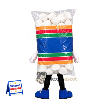 Marshmallow Bag Mascot Costume Marshmallow Bag Mascot Costume