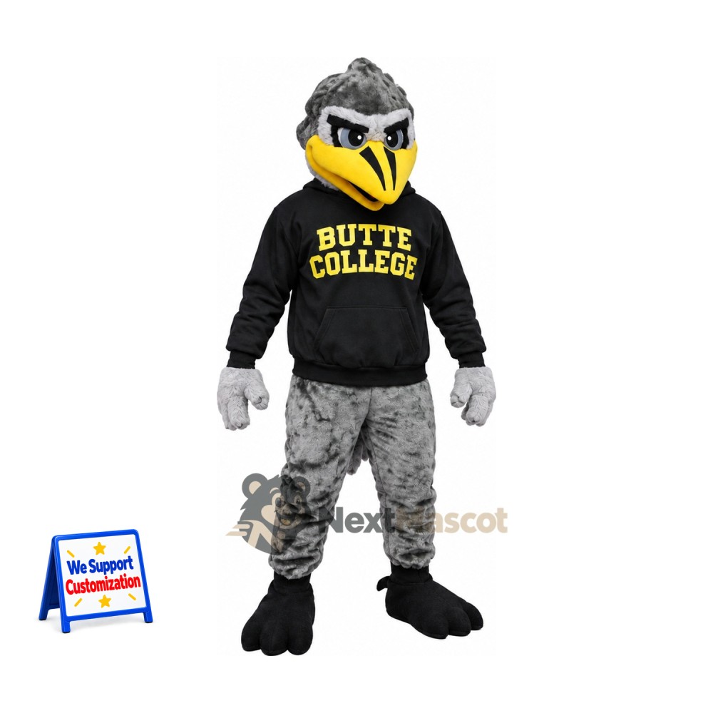 Roadrunner Mascot Costume - Gray, Black Shirt Roadrunner Mascot Costume - Gray, Black Shirt