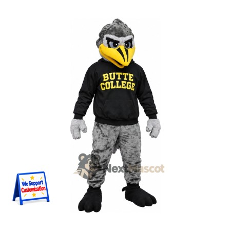 Roadrunner Mascot Costume - Gray, Black Shirt Roadrunner Mascot Costume - Gray, Black Shirt