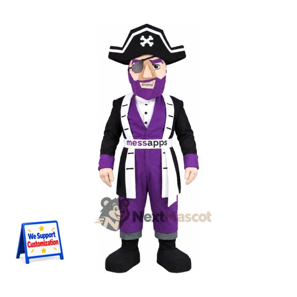 Pirate Mascot Costume - Purple