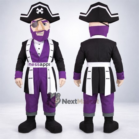 Pirate Mascot Costume - Purple Pirate Mascot Costume - Purple