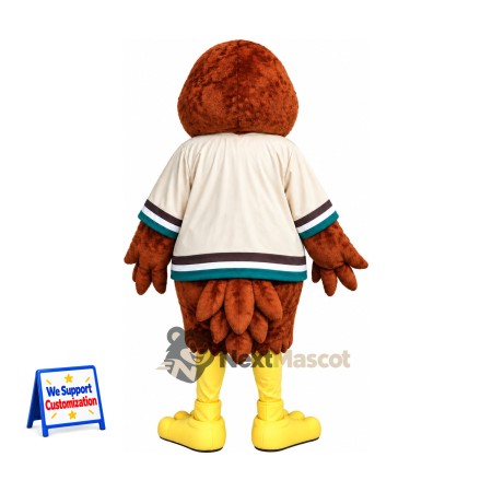 Owl Mascot Costume - Brown, White Shirt Owl Mascot Costume - Brown, White Shirt