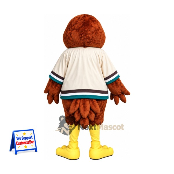 Owl Mascot Costume - Brown, White Shirt Owl Mascot Costume - Brown, White Shirt