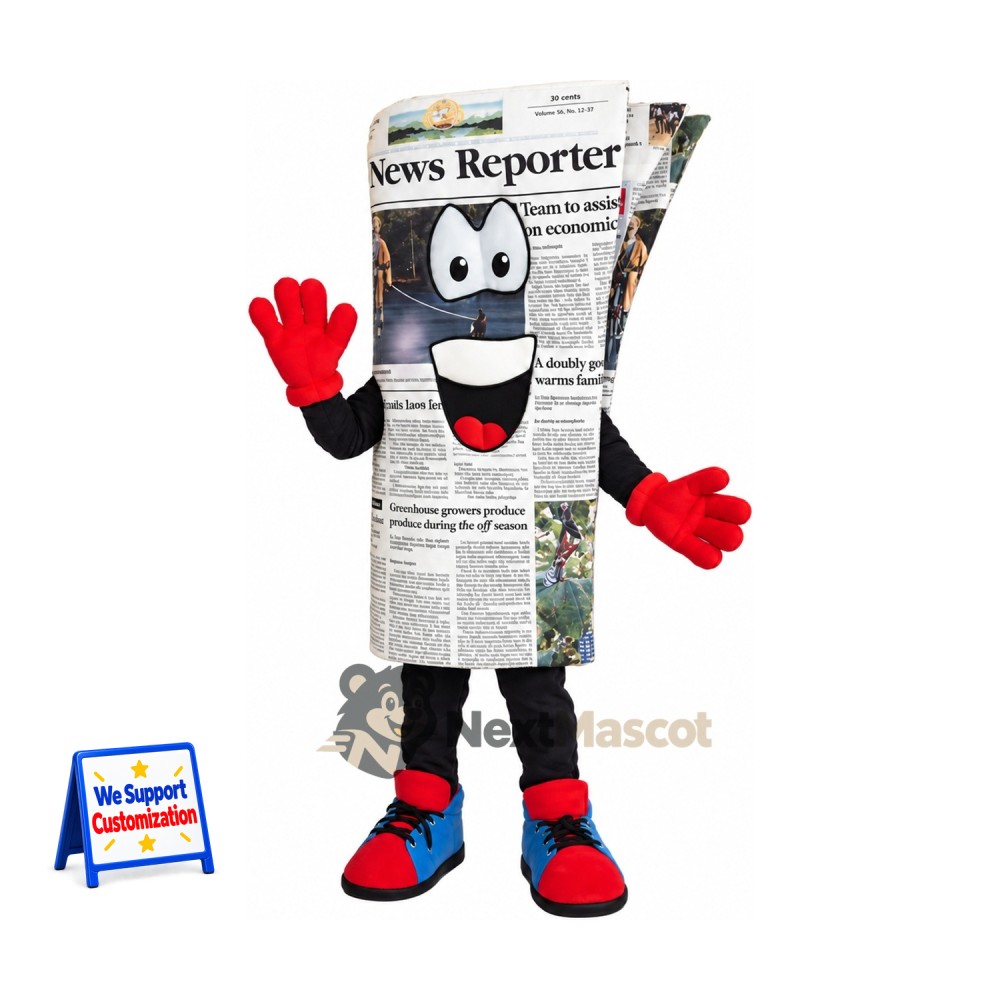 Newspaper Mascot Costume Newspaper Mascot Costume