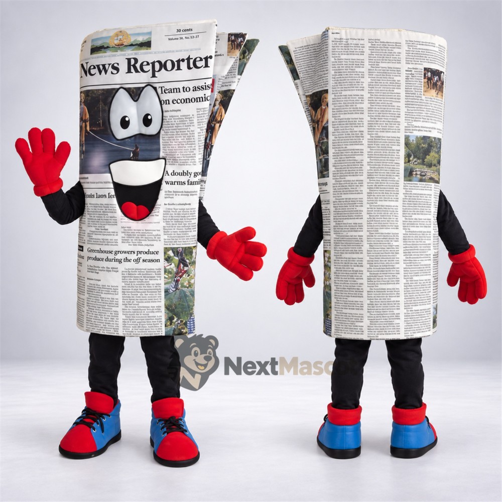 Newspaper Mascot Costume Newspaper Mascot Costume