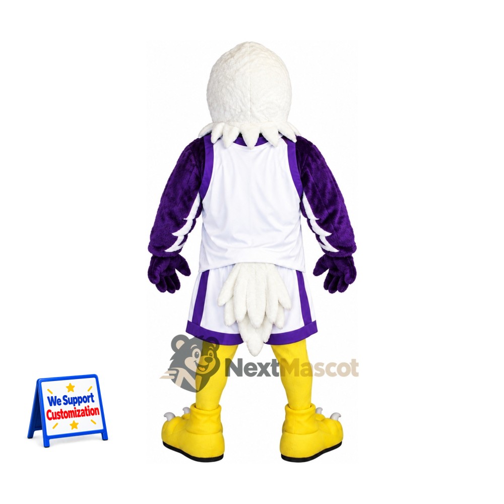 Bald Eagle Mascot Costume - Purple Uniform Bald Eagle Mascot Costume - Purple Uniform
