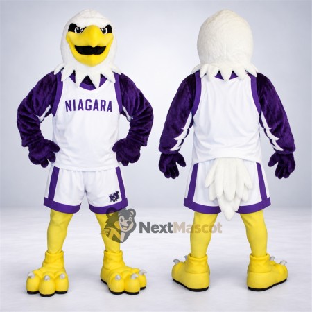 Bald Eagle Mascot Costume - Purple Uniform Bald Eagle Mascot Costume - Purple Uniform