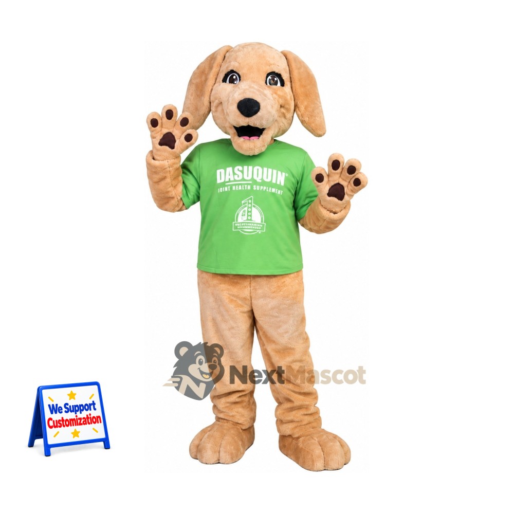 Dog Mascot Costume - Green Shirt Dog Mascot Costume - Green Shirt