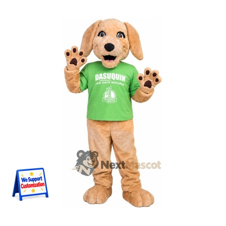 Dog Mascot Costume - Green Shirt Dog Mascot Costume - Green Shirt