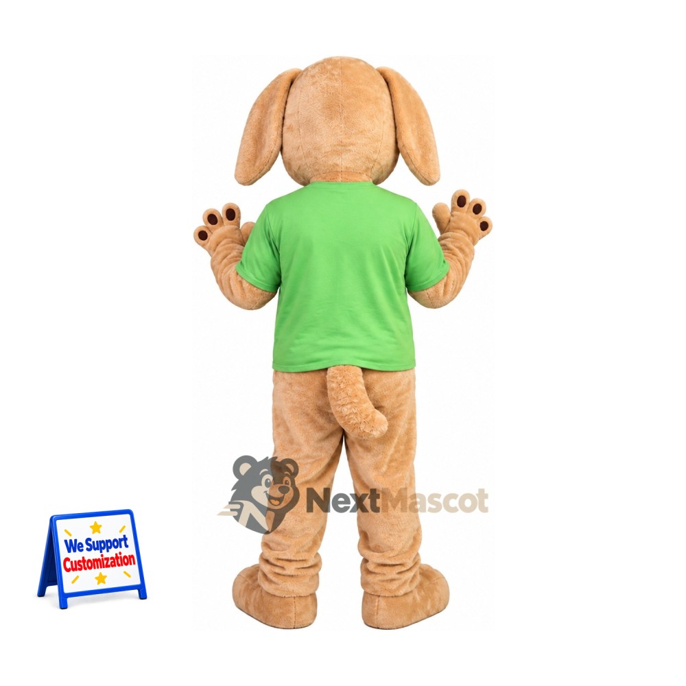 Dog Mascot Costume - Green Shirt Dog Mascot Costume - Green Shirt