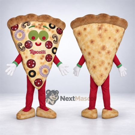 Pizza Slice Mascot Costume - Red Legs Pizza Slice Mascot Costume - Red Legs
