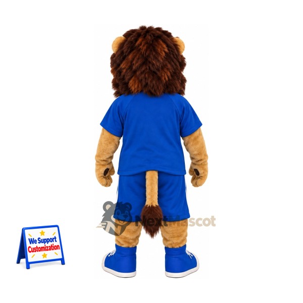 Lion Mascot Costume - Blue Uniform Lion Mascot Costume - Blue Uniform