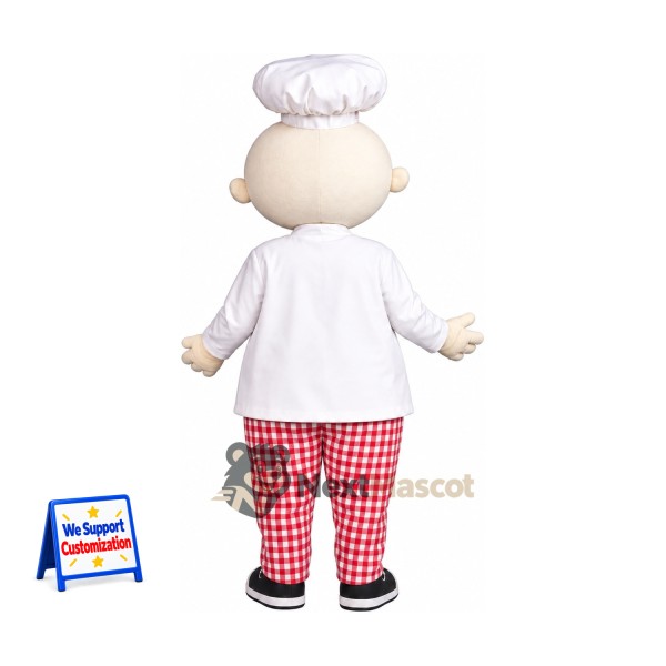 Chef Mascot Costume - Red Checkered Pants Chef Mascot Costume - Red Checkered Pants