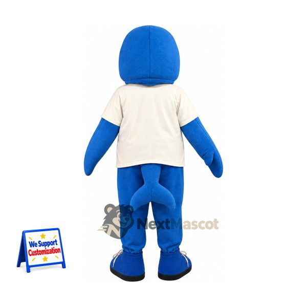 Dolphin Mascot Costume - Blue, White Shirt Dolphin Mascot Costume - Blue, White Shirt