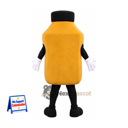 Mustard Jar Mascot Costume Mustard Jar Mascot Costume