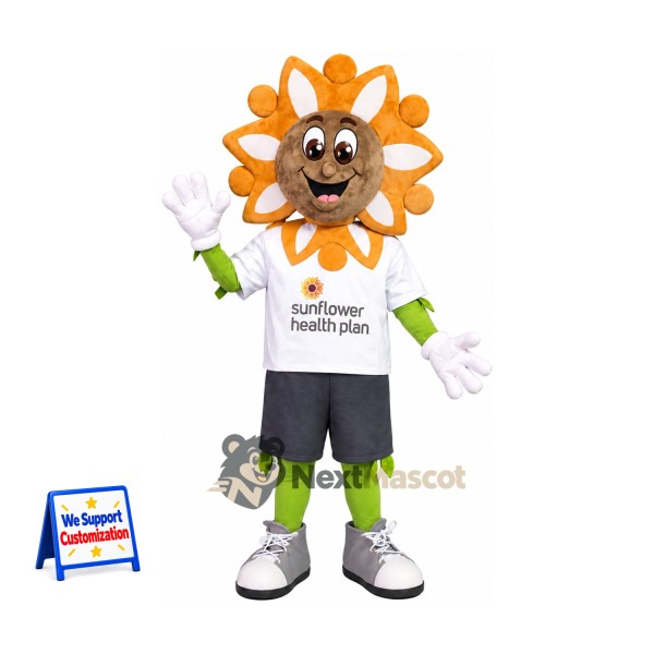 Sunflower Mascot Costume - White Shirt