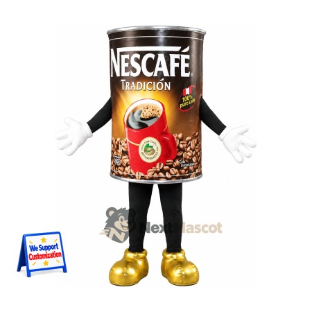 Coffee Can Mascot Costume Coffee Can Mascot Costume