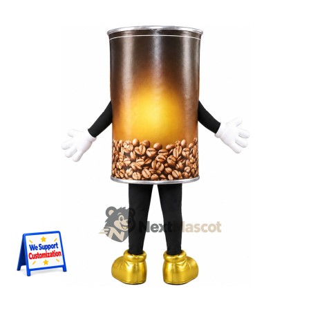Coffee Can Mascot Costume Coffee Can Mascot Costume