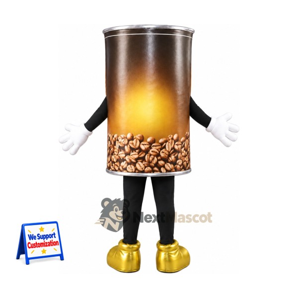 Coffee Can Mascot Costume Coffee Can Mascot Costume