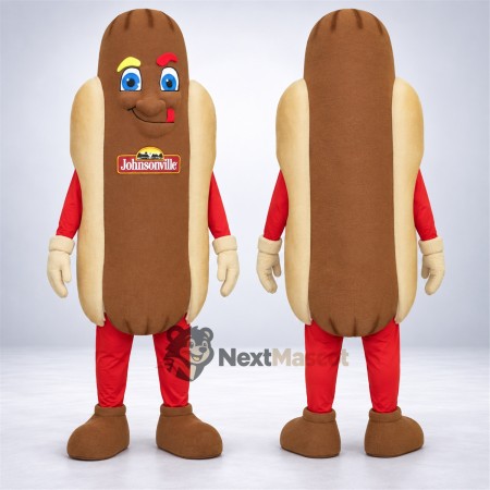 Hot Dog Mascot Costume - Red Sleeves and Brown Shoes Hot Dog Mascot Costume - Red Sleeves and Brown Shoes