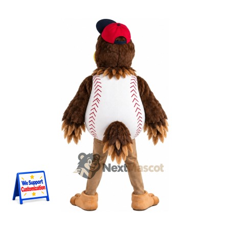 Hawk Mascot Costume - Brown, White Shirt for Parades Hawk Mascot Costume - Brown, White Shirt for Parades