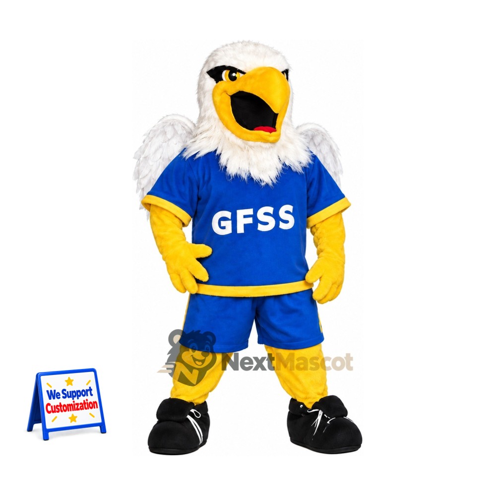 Bald Eagle Mascot Costume - Blue Uniform