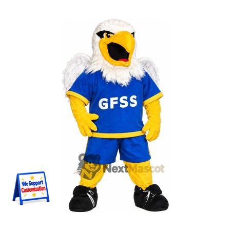 Bald Eagle Mascot Costume - Blue Uniform