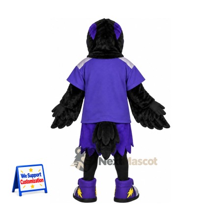 Raven Mascot Costume - Black, Purple Uniform Raven Mascot Costume - Black, Purple Uniform