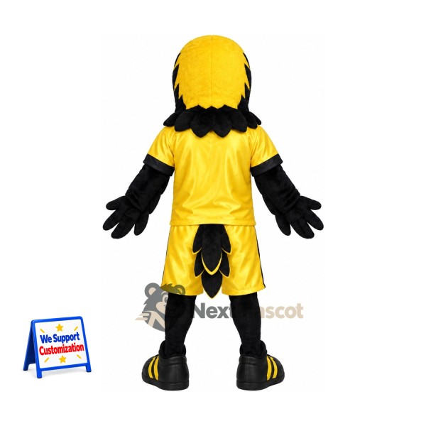 Falcon Mascot Costume - Black and Yellow Falcon Mascot Costume - Black and Yellow
