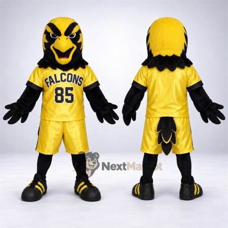 Falcon Mascot Costume - Black and Yellow Falcon Mascot Costume - Black and Yellow