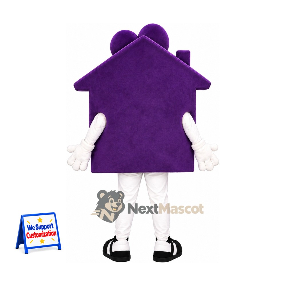 House Mascot Costume - Purple House Mascot Costume - Purple