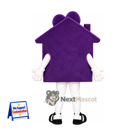 House Mascot Costume - Purple House Mascot Costume - Purple