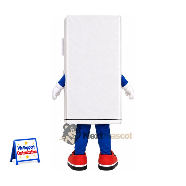 Refrigerator Mascot Costume - White Refrigerator Mascot Costume - White