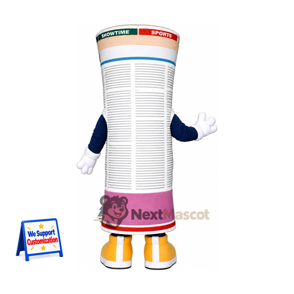 Rolled Newspaper Mascot Costume Rolled Newspaper Mascot Costume