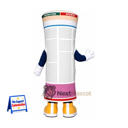 Rolled Newspaper Mascot Costume Rolled Newspaper Mascot Costume