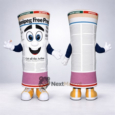 Rolled Newspaper Mascot Costume Rolled Newspaper Mascot Costume