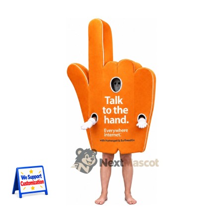 Hand Mascot Costume - Orange Hand Mascot Costume - Orange