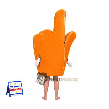 Hand Mascot Costume - Orange Hand Mascot Costume - Orange